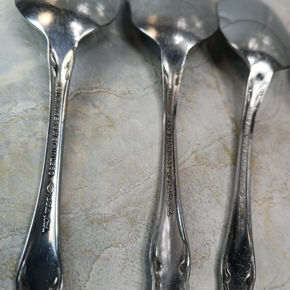 5 Vtg 1881 Rodgers Stainless Oneida Ltd Celebrity Teaspons Flatware Utensils - Picture 4 of 5